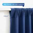 Navy Blue Backdrop Curtains-Wrinkle-Free Navy Blue Curtains Polyester Photography Drapes Wedding Background for Baby Shower Birthday Graduation Party Decorations - 8 X10FT