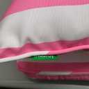 Deep Seat Cushion Set 24 x 24 Inch, Pink White Striped Waterproof NEW