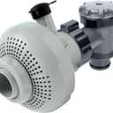 Pool Plunger Valve 12355 Large Inlet Air Nozzle Fits for Intex Above-Ground Pool Parts Replacement, On/Off Plunger Valve with Strainer also Compatible Frame Set & Ultra Frame Pool