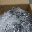 4-Light Kitchen Light Fixtures Ceiling Mount, Adjustable Multi-Directional Black Flush Mount Ceiling Light Fixture, Farmhouse Metal Cage Ceiling Lights for Dining Room Entryway Hallway