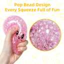 3.2" Glitter Dumpling Squishy Toy Set, Gel-Filled Squishy Toys with BeadsBig Sparkling Stress Relief Sensory, Cute Slow-Rise Desk Decor for Kids & Adults, Gift Collection.