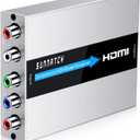 Component to HDMI Converter with Scaler Function, RGB to HDMI, 5RCA YPbPr to HDMI Converter Adapter, Component in HDMI Out Converter(1080P, Aluminum)