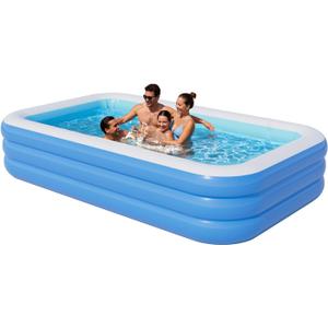 Inflatable Pool for Adults, 103" x 65" x 22" Blow Up Pools, Rectangular Family Swimming Pool