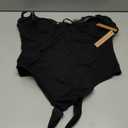 SHAPELLX Women's Shapewear Lace Bodysuit Tummy Control Body Suits Waist Sculpting V Neck Thong Corset Tops (Large, A1-black)