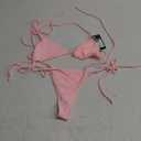 SHERRYLO Thong Bikini Swimsuit for Women Black Brazilian String Bikinis Bathing Suit Triangle Top Bathing Suits Swimsuits (Medium, Light Pink)