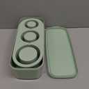 Ice Cube Tray for Tumbler Cup 30Oz-40Oz, 3 Pcs Silicone Cylinder Ice Mold with Lid and Bin for Freezer, Easy Fill and Release Ice Maker for Whiskey, Cocktail BPA-Free (Green, 40Oz-Type1)