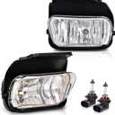 GRAND ORANGE Pair Fog Lights, Compatible with Chevy Silverado Avalanche 2003 2004 2005 2006, Fit Avalanche 2002-2006, Bumper Driving Lamps Driver & Passenger Side Clear Lens