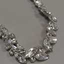 2 Yard Rhinestone Chain Trim Diamond Applique Embellishment for Wedding Party Decoration & Bridal Costume Embellishment Clothing Accessories (Silver)