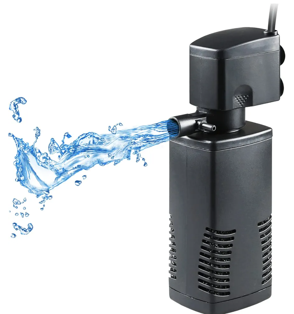 TARARIUM Fish Tank Filter for 15-40 Gallon Tank Crystal Clear Powerful Internal Aquarium Filters Submersible Pump& Filter System Turtle Tank Accessories