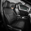 FREESOO for Toyota Corolla Seat Covers L LE 2020 2021 2022, Custom Fit Car Seat Covers, Luxury Leather Seat Covers for Cars, Waterproof Car Seat Cover Protector Cushions, Black Red Full Set