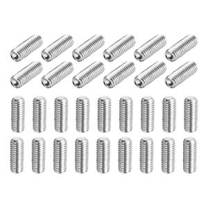 MECCANIXITY 30 Pcs M6-1 x 12mm Grub Screws, 304 Stainless Steel Cup Point Allen Head Screws Internal Hex Socket Drive for Bathroom Fixtures Repair Furniture DIY Project