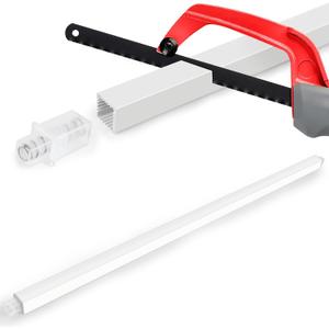 24-Inch Spring End Wall-Mounted Towel Bar, Adjustable Sturdy Plastic Towel Holder for Bathroom Kitchen Towel Storage White