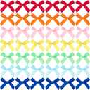 70pcs Mini Ribbon Bows for Craft, Small Satin Ribbon Bow, Colorful Bowknot Sewing Accessories for Flowers Bakery Gift Wrapping Christmas Wedding Birthday Party Decoration- 7 Colors
