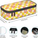 Yellow Red Flower Large Pencil Case for Girls, Pencil Pouch Pen Bag Kids | Big Capacity with Flip Top Zipper Stationery Organizer Storage Back to School Supplies for School Office College Student
