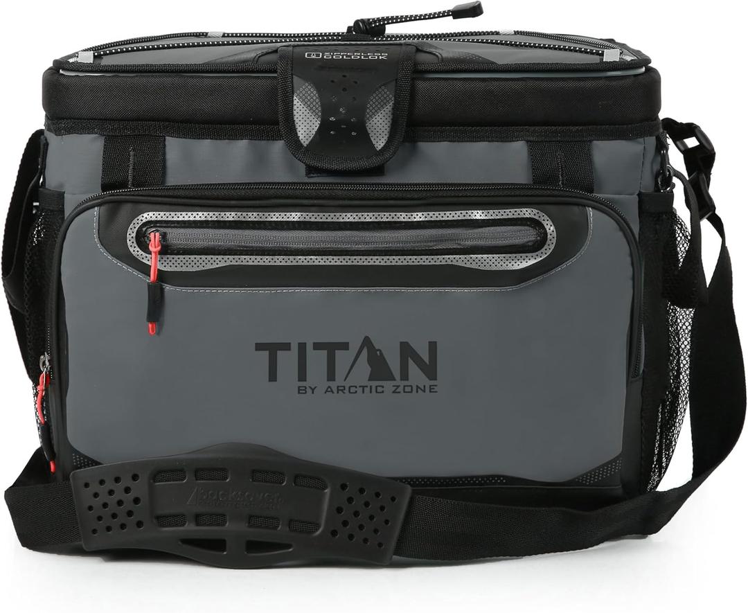 Titan by Arctic Zone Deep Freeze Cooler - Zipperless Hardbody Cooler - Deep Freeze Insulation, HardBody Liner, and SmartShelf, 30 Can