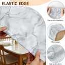 Rectangle Table Cover with Elastic Edge Design Waterproof Stain-Resistant Wipeable Fitted Table Cloth Fits 8 Foot Tables for Picnic, Camping, Outdoor, 96" x 30"