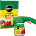 Miracle-Gro Water Soluble All Purpose Plant Food and Garden Feeder Bundle - Use on Flowers, Vegetables, Trees, and Shrubs, Plant Fertilizer Plus Hose-end Feeder for Outdoors