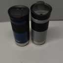 Contigo Byron 2.0 Snapseal Insulated Stainless Steel Travel Mug with Grip 2-pack, 16oz, Blueberry Satin & Gold Morel