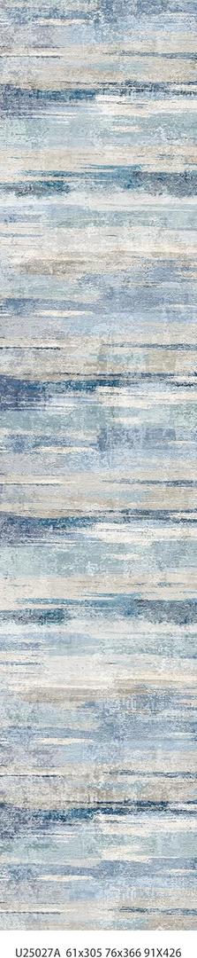 Runner Rug for Hallway 2'6x12 - Indoor Modern Abstract Long Washable Rugs with Non Slip Backing Ultra Soft Low Pile Carpet for Kitchen Entryway Home Decor Floor Mat for Bathroom Laundry 2'6x12 Blue