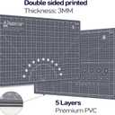 2 x Headley Tools 18"x12" Thickened Self Healing Cutting Mat, A3 Rotary Cutting Sewing Mat for Crafts, Double Sided 5-Ply Table Cutting Board for Fabric Quilting Leather Arts Hobby Project, Grey