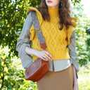 Leather Crossbody Bags for Women Purses: Small Genuine Cross Body Handbags with Wide Shoulder Strap to Travel (Brown)