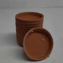 Lnrueg 12Pcs Terracotta Pot Plant Saucers, 4.5 Inch Flower Pot Saucers, Durable and Thicker Plant Trays, Red Clay Pot Saucers for Indoor Outdoor Plants