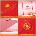 4 x Graduation Decorations 2026 Graduation Guest Book Luxury Red Signature Board (18 in x 12 in) for Class of 2026 Party Decorations Graduate Gifts