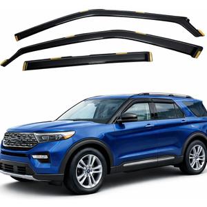 R-GEE in-Channel Window Rain Guards Fit for Ford Explorer 2020 2021 2022 2023 2024 2025, Window Vent Wind Deflectors Visors Shades Exterior Car Accessories, 4PCS