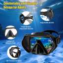 Snorkel Set, Snorkel mask 180 Panoramic Wide View, Anti-Fog Scuba Diving Gear, Professional Snorkeling Gear for Free Breathing,Swim, Diving, Anniversary Birthday Gifts for Women Mom Men Dad