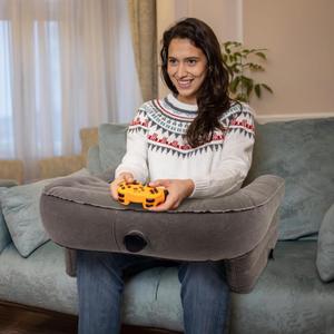 Adjustable Reading Pillow with Arm Rest  Ideal Lap Desk for Bed, Gaming, and Working  Large Bedrest Pillow Chair for Comfortable Sitting on Couch, Floor, or Sofa for Adults