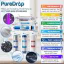 PureDrop RTW5AK-UV SGS-Tested Reverse Osmosis Water Filter System with Alkaline Remineralization & UV Filter, 7-Stage Under Sink RO Water Filtration System Plus Extra 3 Filters, 50 GPD