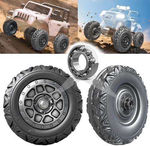 2Pack Soft Compound Alligator Tire for Kids Ride on Car Power Wheels Tires&Wheels Upgrade,Aperture Front/Rear Gator Wheel for SUV/UTV/ATV JEEP Replacement Parts