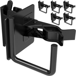 6 Pcs Upgrade E-Track Tool Holders with J Hook, E Track Accessories for Enclosed Trailer Store Shovels, Broom E Track Hook Tool Holder Hanger for Trailer Accessories, E Track Shovel Holder