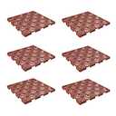 Deck Tiles - 6-Pack Pavers - Polypropylene Interlocking Patio Tiles - Outdoor Flooring for Patio, Porch, Garage, or Pool Deck by Pure Garden (Terracotta)