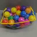 Hovenlay Ball Pit Balls Phthalate Free BPA Free Crush Proof Plastic  7 Bright Colors in Reusable Play Toys for Kids with Storage Bag