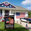 2 x Blessings 250 Years America Garden Flag, 250 Anniversary USA Flag America Patriotic Banner 250 Year One Nation Under God 4th of July Double-Sided Waterproof 1776-2026 Commemorative Flag 12x18 Inch