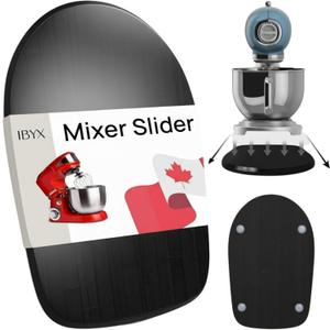 Ibyx Mixer Slider Mat for KitchenAid 4.5 Qt  Sliding Tray for Counter, Heavy Duty, Smooth Glide (Black)