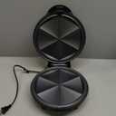 Baker's Friend Electric Quesadilla Maker with Extra Stuffing Design, 9.5 Inch with Easy Slice 6 Wedge, Non Stick Surface, Non-Slip Feet, Grilled Cheese Maker Machine, Graphite Black