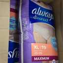 Always Discreet Adult Diapers for Women, Incontinence Underwear, Postpartum Essentials, Disposable Briefs, Max Absorbency, Bladder Leak Protection, XL, 64ct
