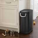 simplehuman 30 Liter, 32 lb / 14.5 kg Large Pet Food Storage Container for Dog Food, Cat Food, and Bird Feed, Matte Black