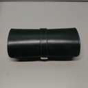 DUKWIN Watch Roll for 3 Watches, Travel Watch Case Organizer with Removable Pillows for Men and Women, Leather Display Case for Watches Collection and Gift for Anniversary Birthday (Green Watch Storage)