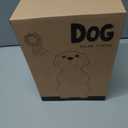 Dog Garden Statues - 8.4 Dog Decor with Gazing Ball LED Lights, Unique Gifts for Mom Grandma Birthdays, Outdoor Decor for Outside Lawn Porch Patio (Gray)