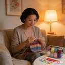 24-piece Crochet Starter kit Includes 12-Color Yarn Bundle, 2 Crochet Hooks, 9 Stitch Markers, and a Storage Bag; Complete Knitting Set Suitable for DIY Crafts and Scarf Making