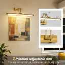 ZitoStory Picture Lights for Wall Battery Operated, (Gold, 24in) Rechargeable Art Light for Painting,Modern wall Lights for Pictures,Dimmable Gallery Artwork Lights for Pictures On Wall