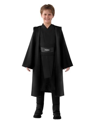 Spooktacular Creations Kids Knight Costume, Boys Tunic Hooded Cape, Halloween Cosplay Robe Uniform with Belt, Pants, Shoe Covers for Child Halloween Role Play Parties, Size M