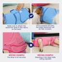 FUAMEY Recovery Suit for Dogs After Surgery,Soft Breathable Dog Bodysuit E-Collar & Cone Alternative Surgical Suit,Male Female Dog Neuter Spay Suits Anti Licking Wounds Onesie Blue Yellow Stripes, M