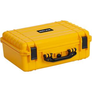 MEIJIA Portable Waterproof Hard Camera Case, Dry Case with Customizable Fit Foam, Protection for camera, drones,telescopes,18.5 x14.06x6.93inches(Yellow)