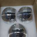 Inbagi 6 Pcs Disco Ball Flower Vase Mirror Glass Vase Disco Ball Planter Candle Holder Bulk for Wedding Centerpieces Bedroom Kitchen Office Decor(Silver, 3 x 4 Inch, 5 x 6 Inch)