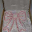 Large Valentine's Day Decorations Red Bow Tree Decor 9.84 Inch Red Lighted Bow Valentine Ornament for Valentines Days Wreath Wedding Holiday Party Wall Home Front Door Outdoor Decor