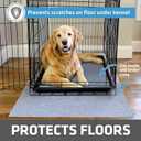 Drymate Dog Crate Mat Liner, Absorbs Urine, Waterproof, Non-Slip, Washable Puppy Pee Pad for Kennel Training - Use Under Pet Cage to Protect Floors, Thin Cut to Fit Design (USA Made) (L,Grey)(29"x48")